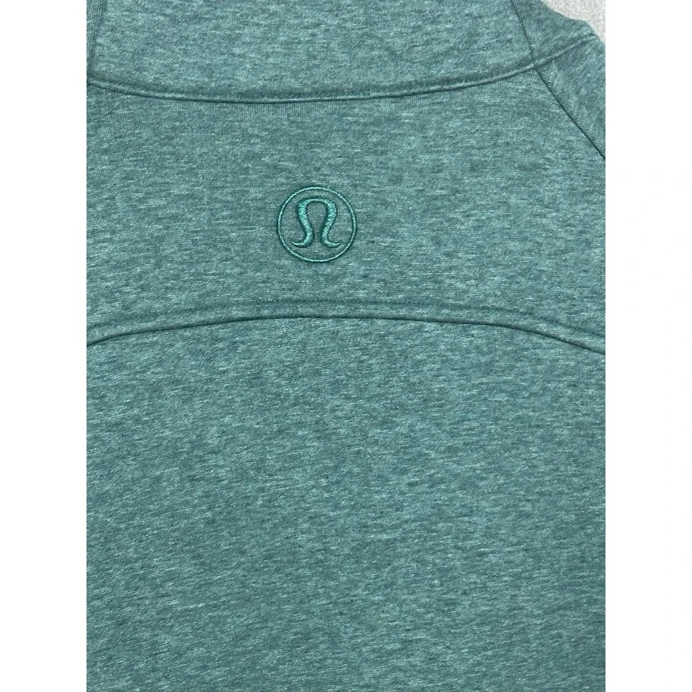 Lululemon Scuba Oversized Funnel Neck Full Zip Long Heathered Teal M/L Lined